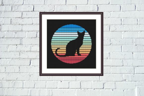 Cute Black Cat Silhouette Cross Stitch Design Review
