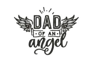 Dad of an Angel Embroidery Design Review for Small Business Merch