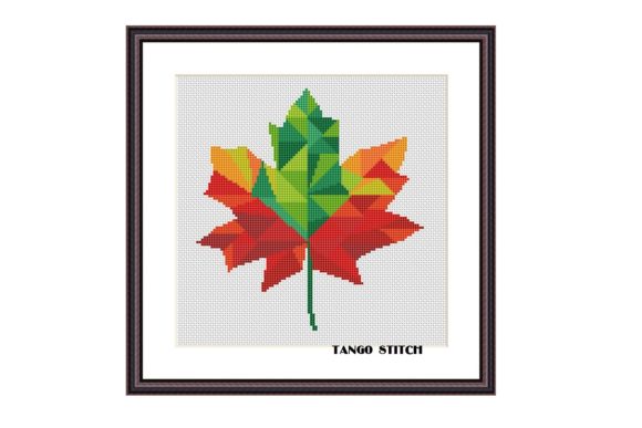 Geometric Maple Leaf Cross Stitch Holiday Review