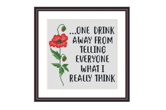 One Drink Funny Cross Stitch Pattern: A Business Review