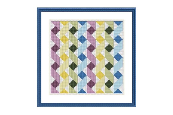 Ribbons Geometric Cross Stitch Pattern Review for Etsy Sellers